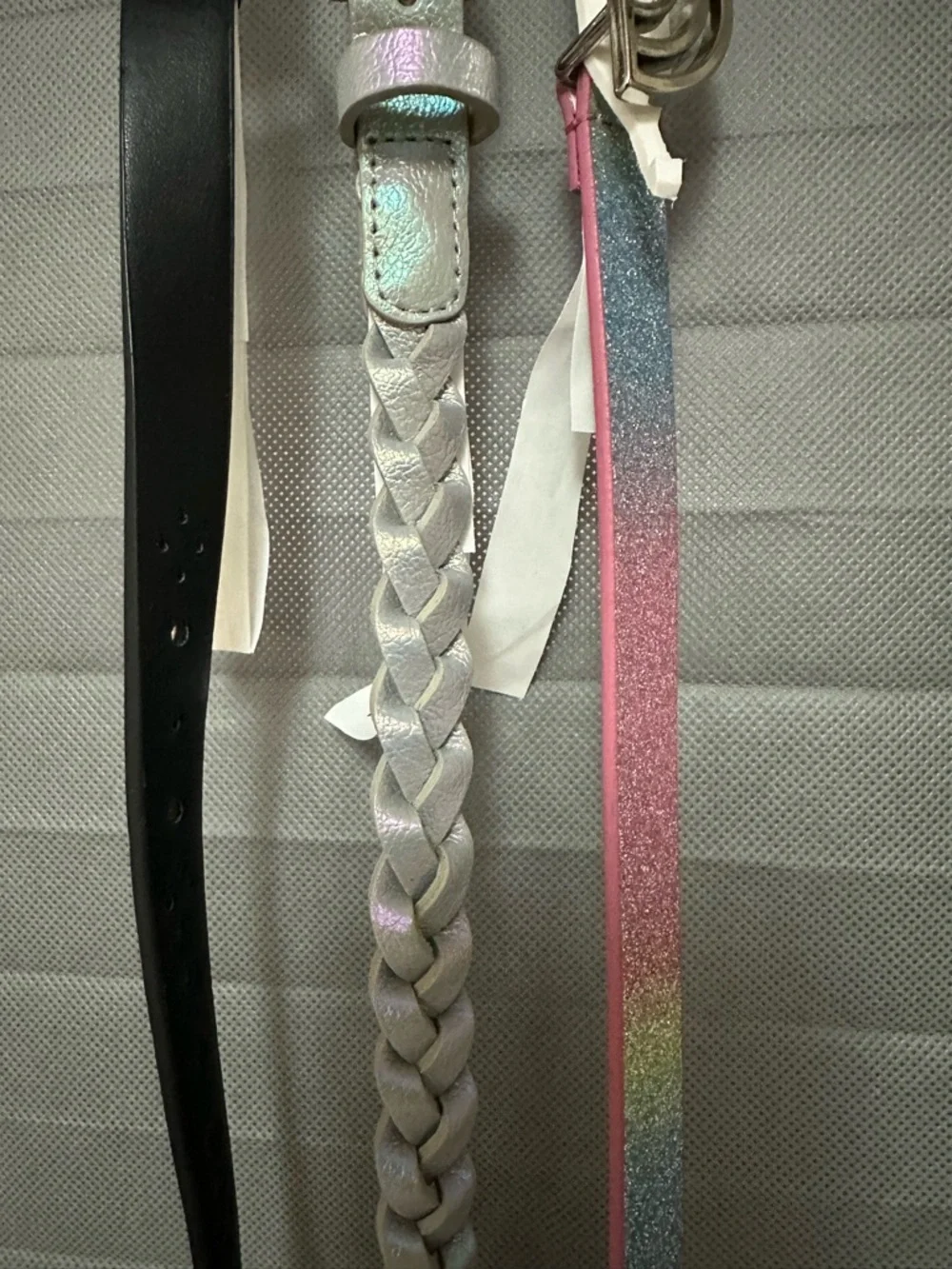 TARGET Girls 3pk Rainbow Belts - Cat & Jack : Adjustable skinny Belts size lg